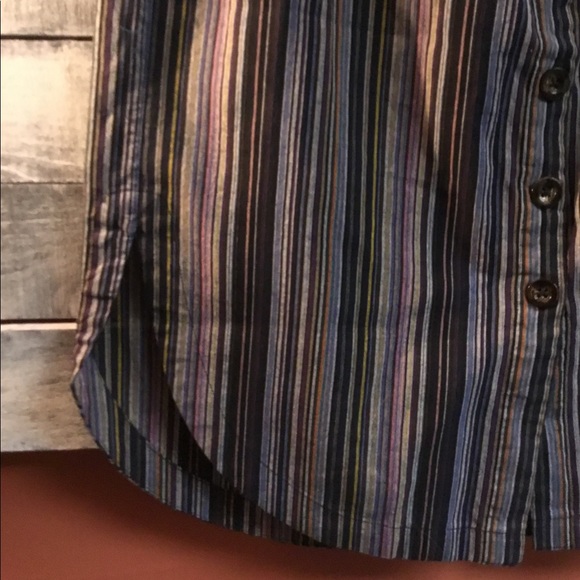 Mod-O-Doc Women's Stripe Button Front Peasant Skirt, Navy. XL - Picture 16 of 16